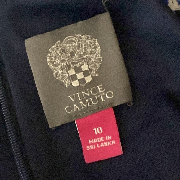 Vince Camuto navy white tribal print halter maxi dress size 10 - Picture 8 of 10